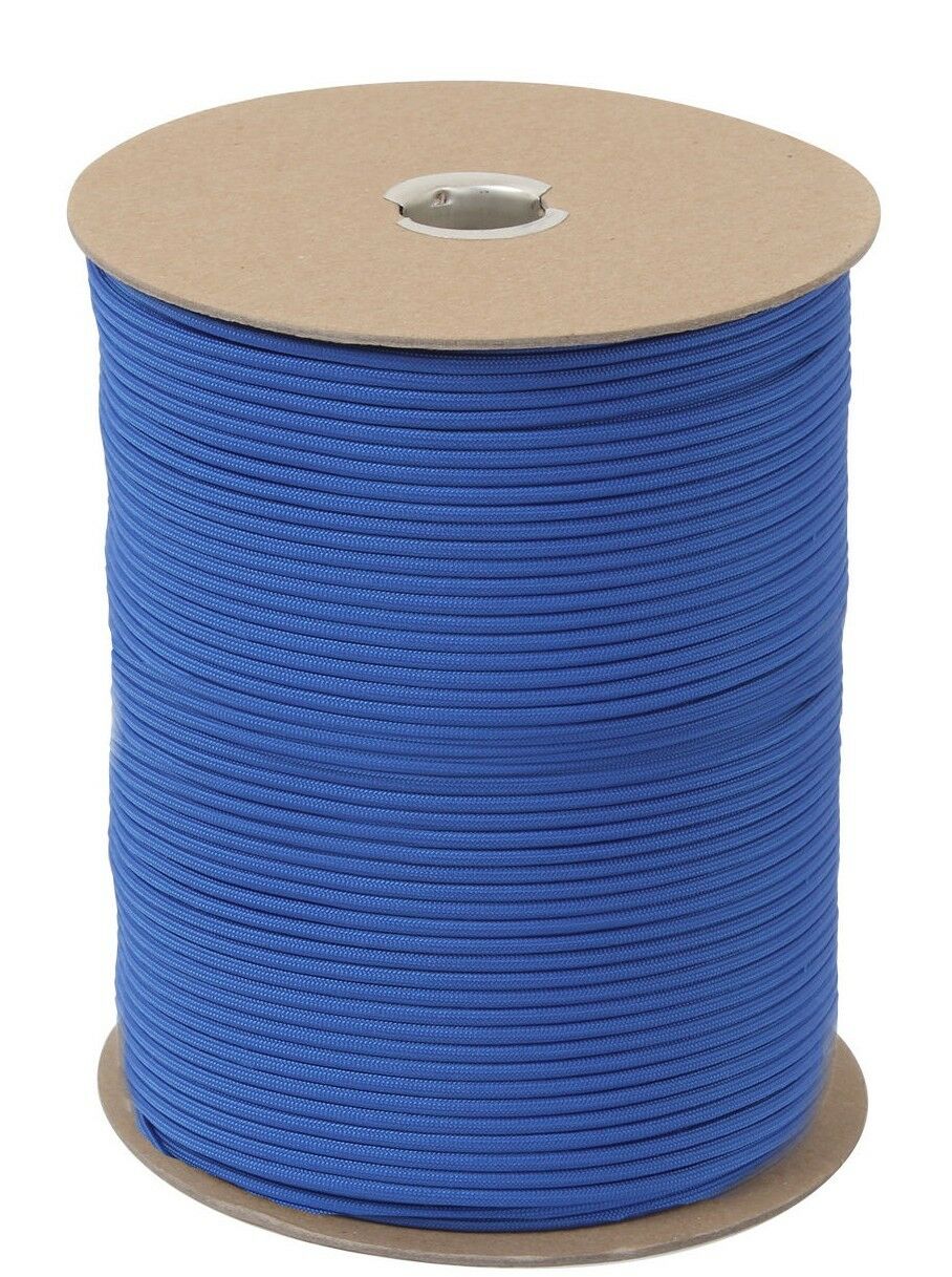 paracord nylon 1000 feet spool type III 550 lbs blue made in the usa r – PX  Supply, LLC