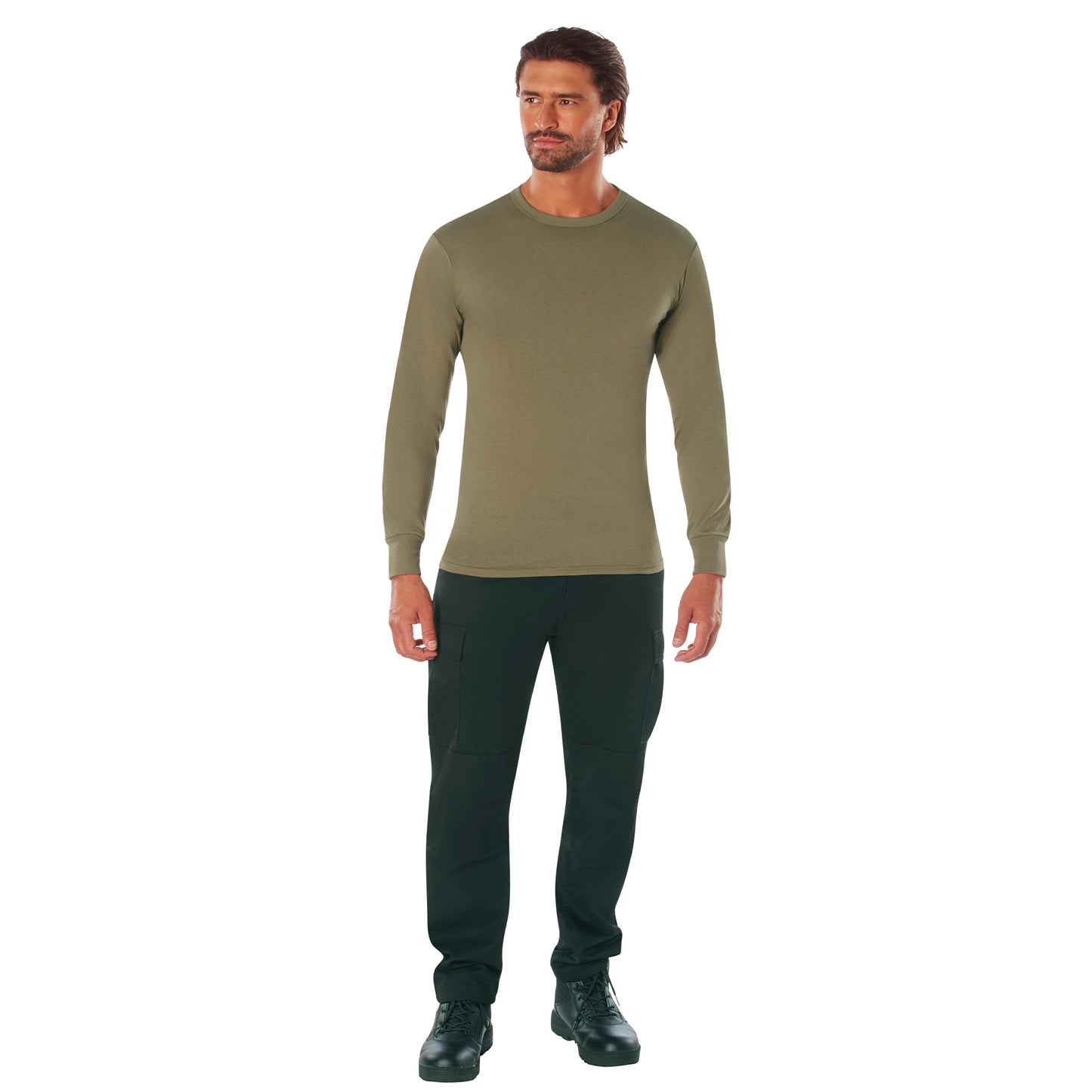 Rothco Long Sleeve Solid Military Color T-Shirt