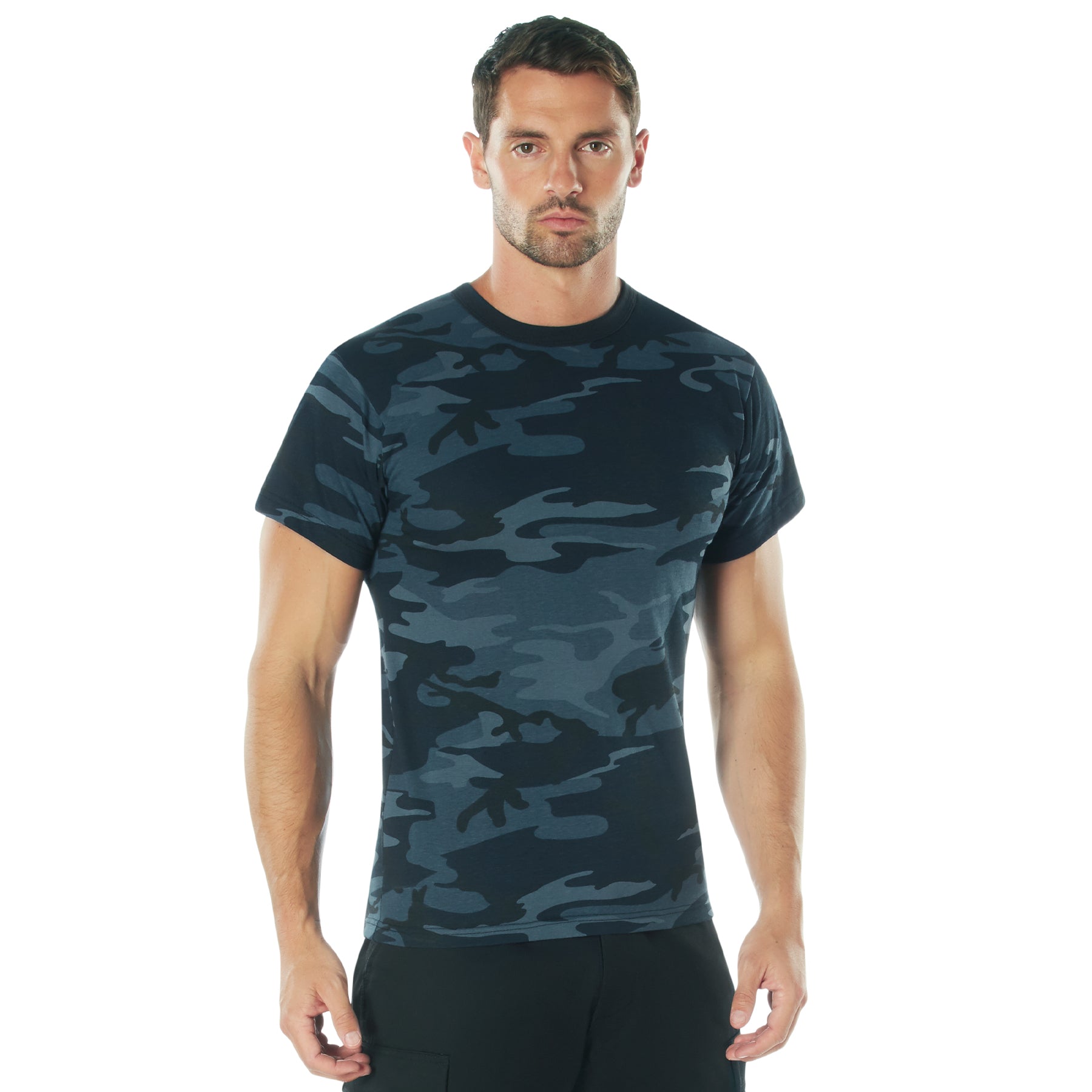 Blue camo discount t shirt