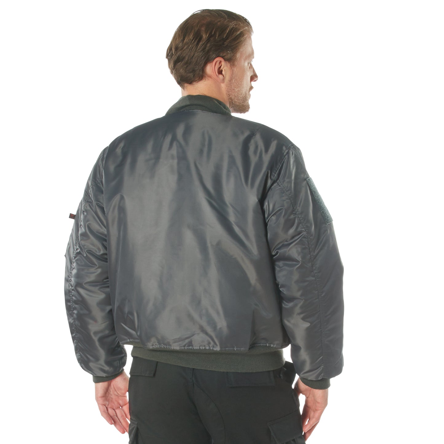 Rothco MA-1 Flight Jacket with Patches - Gunmetal Grey