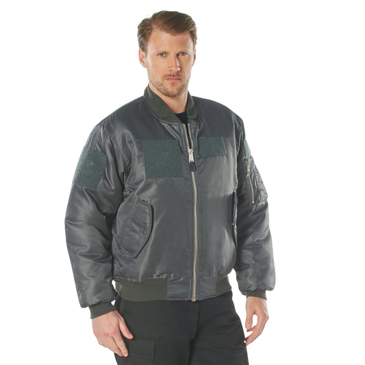 Rothco MA-1 Flight Jacket with Patches - Gunmetal Grey