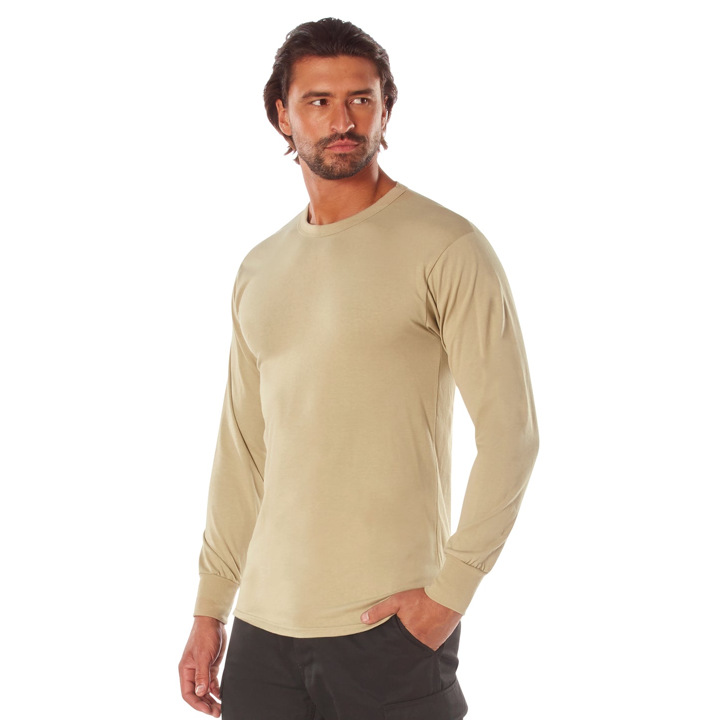 Rothco Long Sleeve Solid Military Color T-Shirt