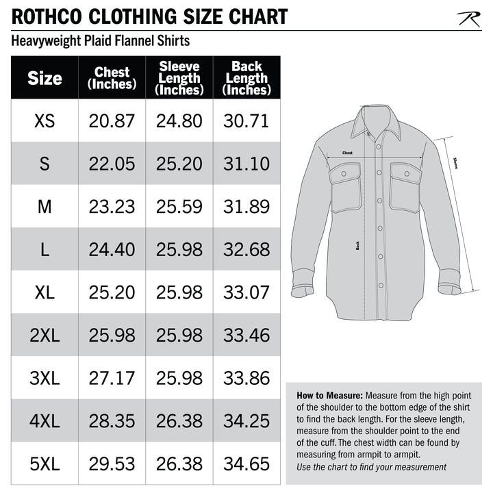 Rothco Extra Heavyweight Buffalo Plaid Flannel Shirt – PX Supply, LLC