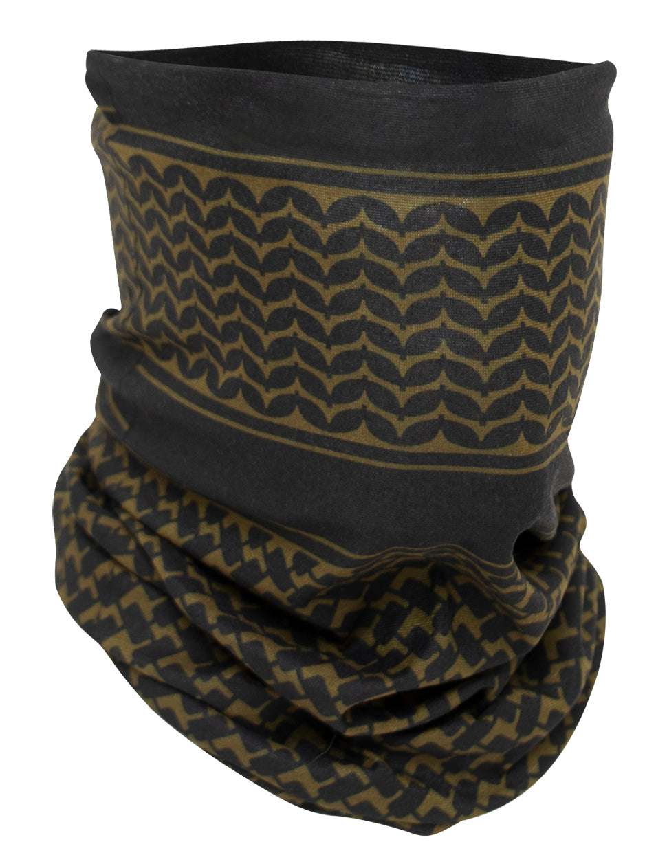 Tactical Wrap For Multi Use With Shemagh Print - Coyote Brown