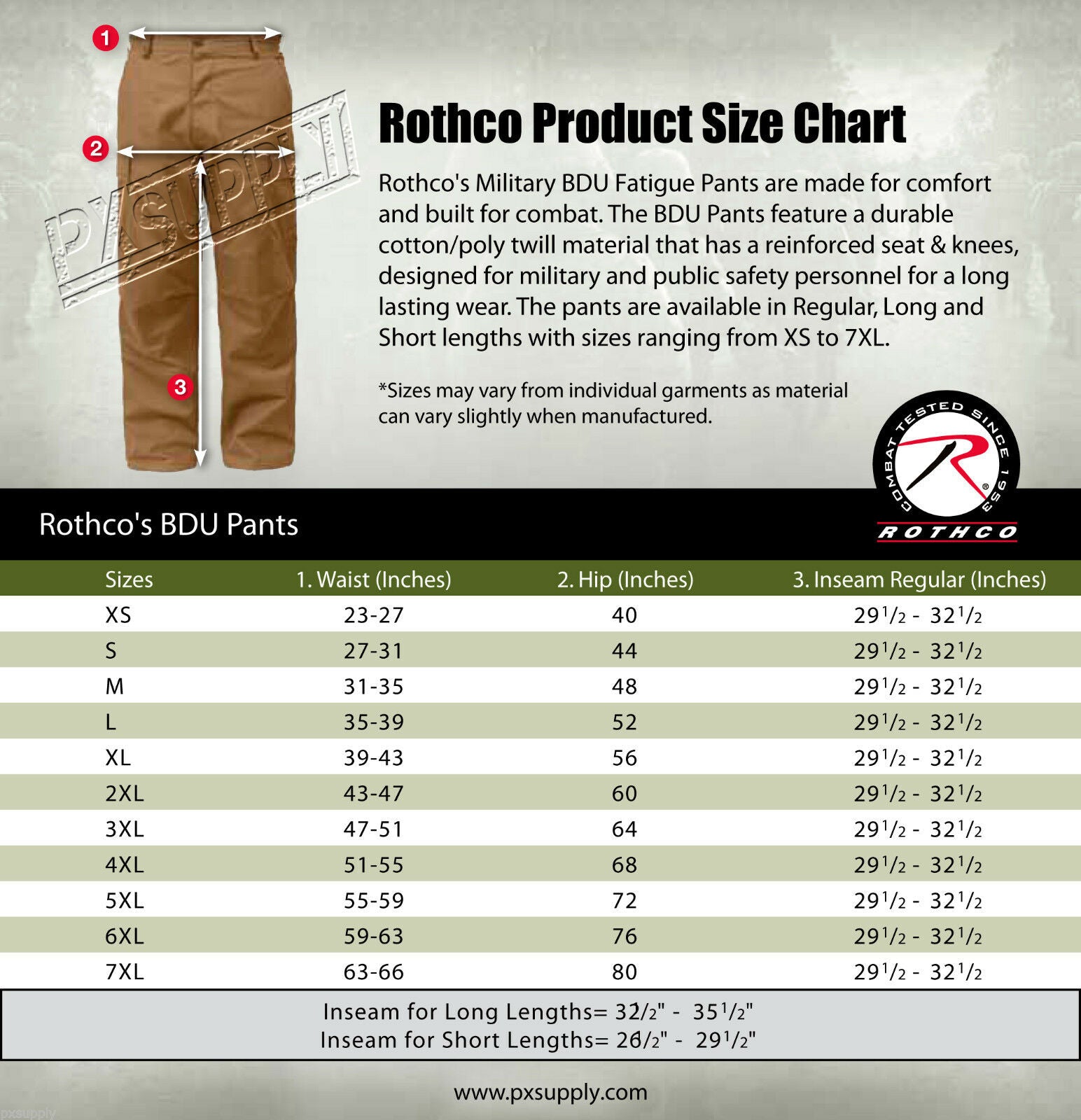 Rothco Tactical BDU Cargo Pants - Brown – PX Supply, LLC