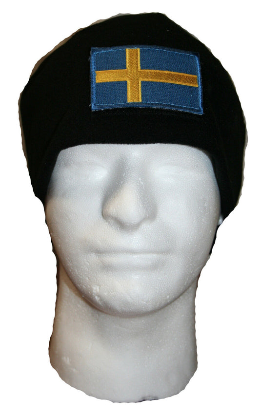 Military Polar Fleece Operators Watch Cap Sweden Flag