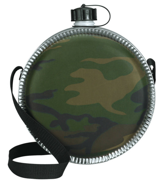 Rothco Woodland Camo 2 QT Desert Canteen - Woodland Camo