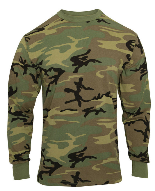 Rothco Long Sleeve Vintage T-Shirt - Woodland Camo