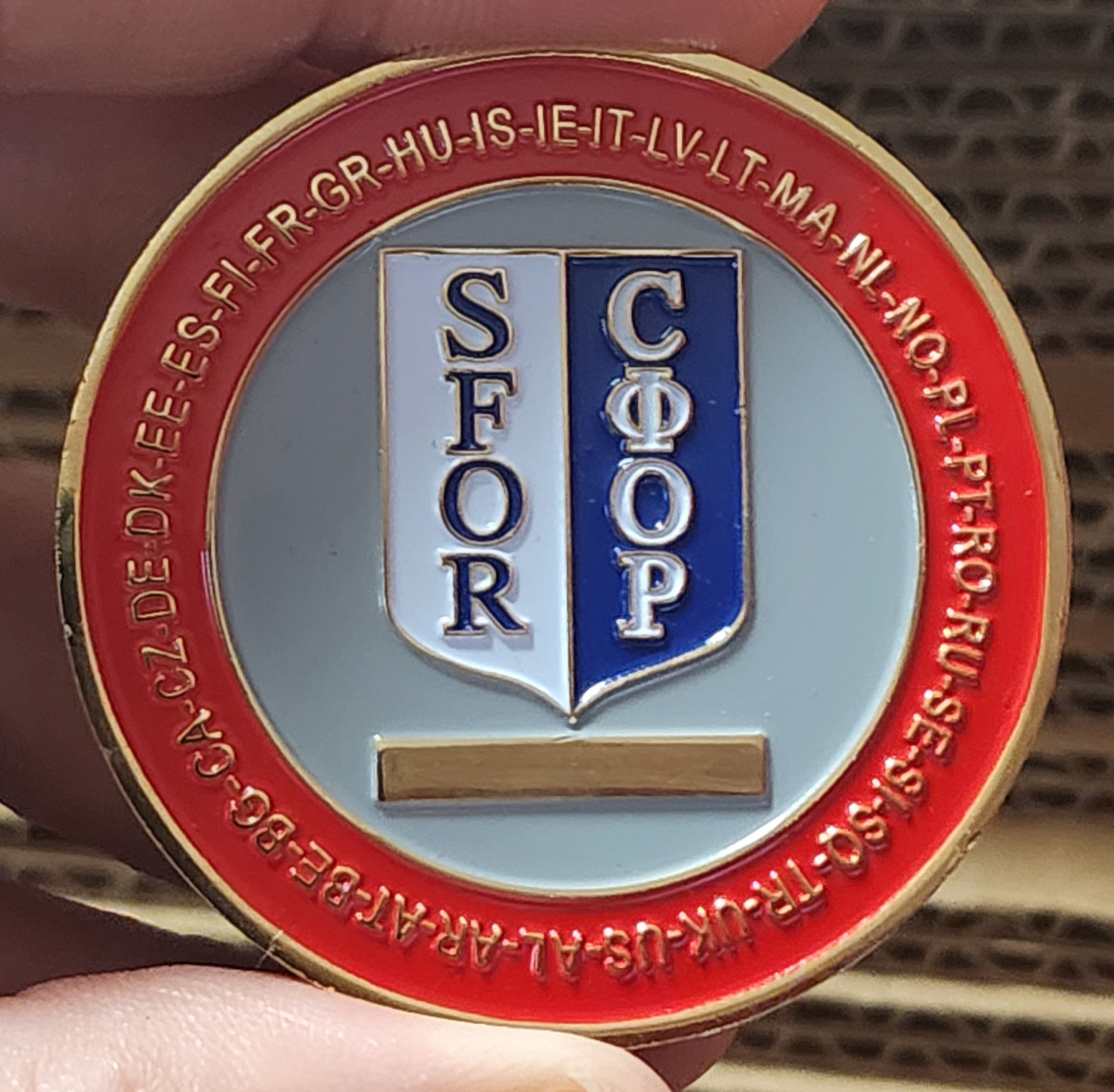 Challenge Coin - SFOR NATO Bosnia Stabilization Force – PX Supply, LLC