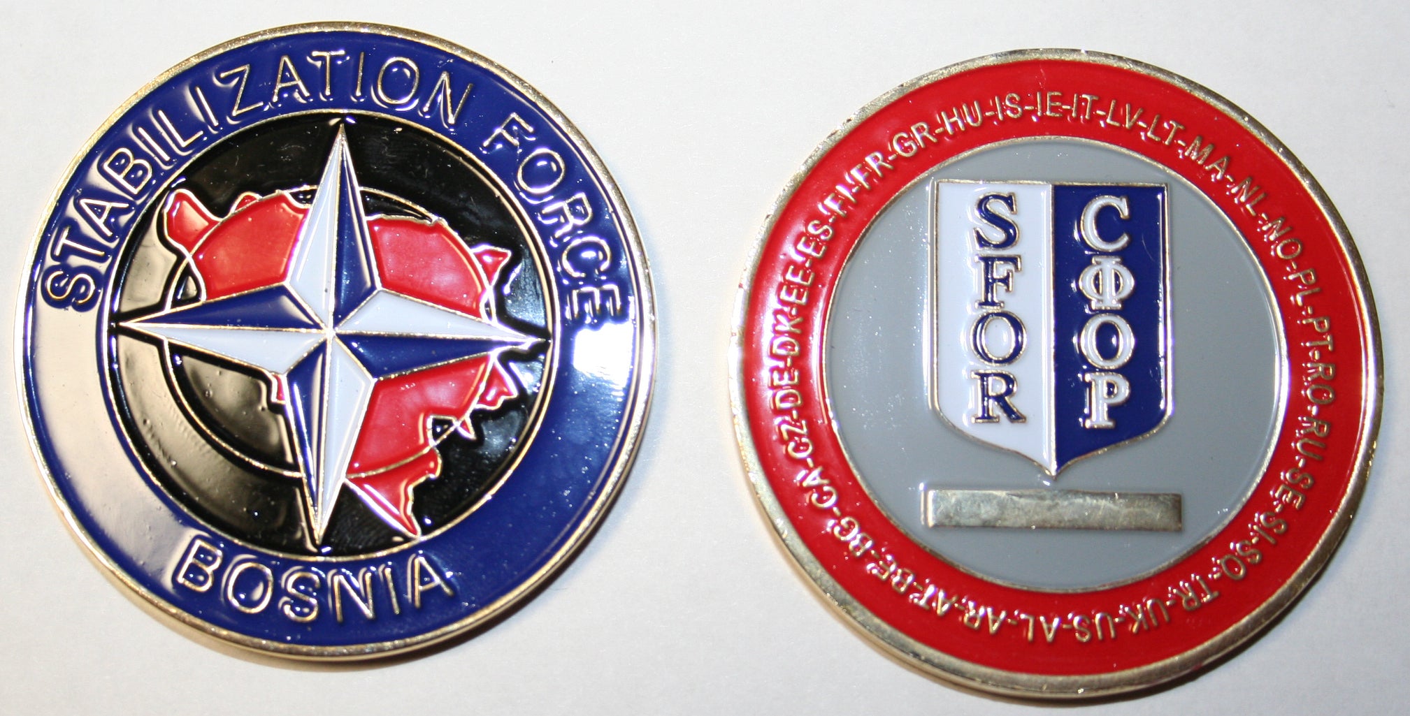 Challenge Coin - SFOR NATO Bosnia Stabilization Force – PX Supply, LLC